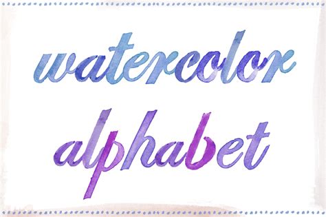 Watercolor Alphabet Letters