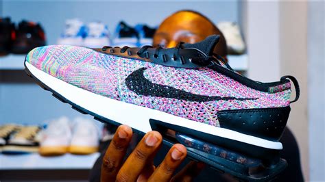 Air Max Flyknit Racer Multi Green Pink On Foot Sneaker Review