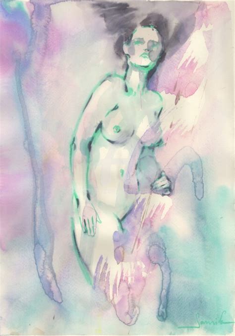 Abstract Nude Erotic Art Sexy Girl Pintura Por Samira Yanushkova