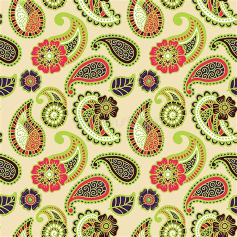 Paisley Seamless Colorful Pattern Stock Vector Illustration Of