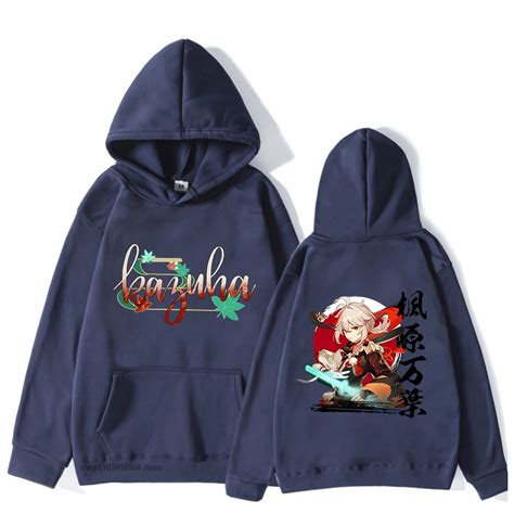 «hot Game Genshin Impact Hoodies For Men Kaedehara Kazuha Graphic