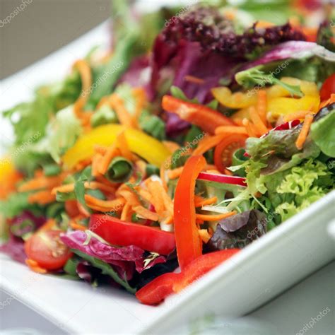 mixed fresh salad   vegetables stock photo  farina