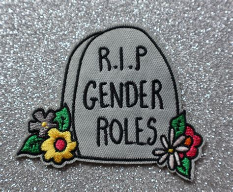 R.I.P Gender Roles Embroidered Patch - Etsy
