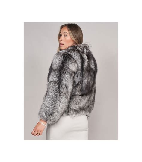 Full Pelt Silver Fox Fur Jacket Fursource