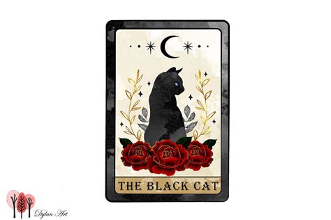 Black Cat Tarot Card Graphic By DylanArt Creative Fabrica