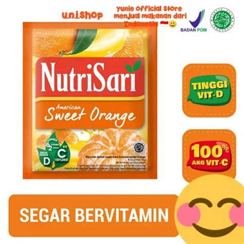 Ready Stock Nutrisari Sweet Orange Sachet Minuman Buah Vitamin C Lazada