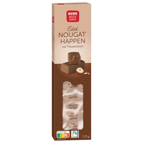 Rewe Beste Wahl Edel Nougat Happen Mit Haseln Ssen G Bei Rewe Online