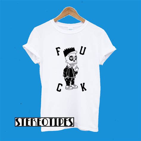 Cartoon Bart Simpson Fuck T Shirt Stereotipes