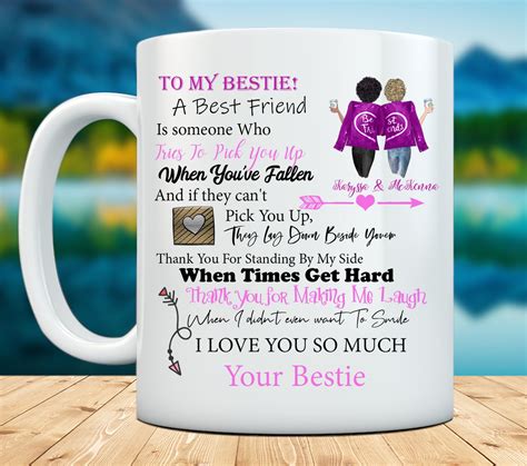 To My Bestie Ts A Best Friend Is Someone Who Coffee Mug Etsy