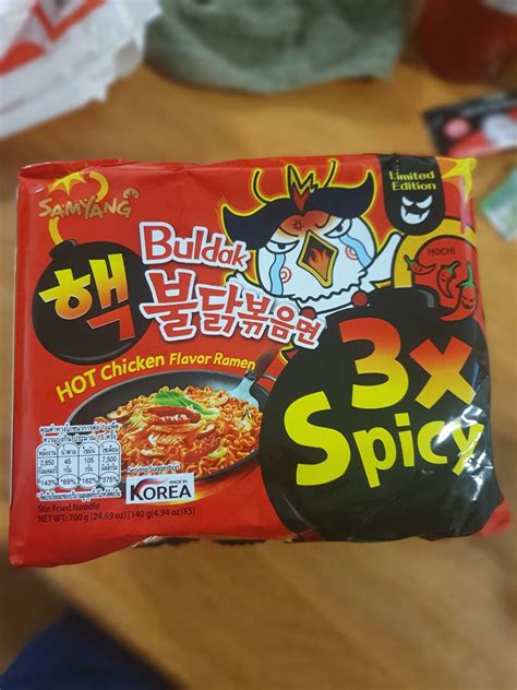 Samyang Buldak Bokkeum Myun 3x Spicy This Thing Burns Chili Chili