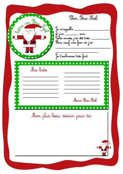 Ecrire Une Lettre Au Pere Noel Cp