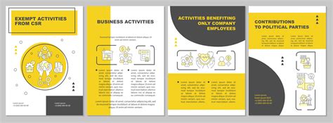 Corporate Social Responsibility Activities Yellow Brochure Template