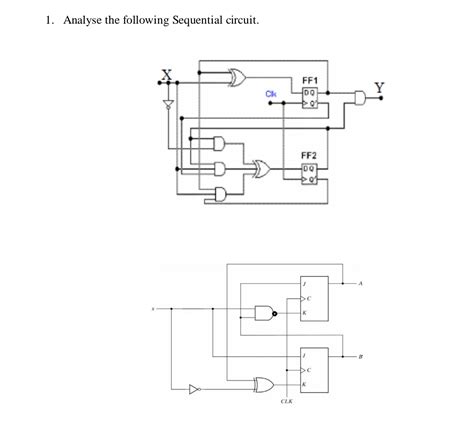 Solved 1 Analyse The Following Sequential Circuit Chegg