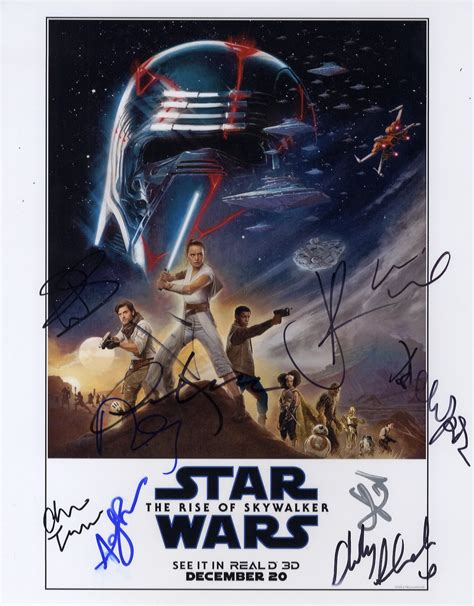 Star Wars The Rise Of Skywalker Cast Signed 11×14 C Shanks Autographs