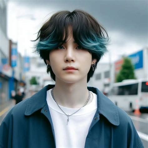 Yoongi Blue Hair In 2024 Yoongi Min Yoongi Blue Hair