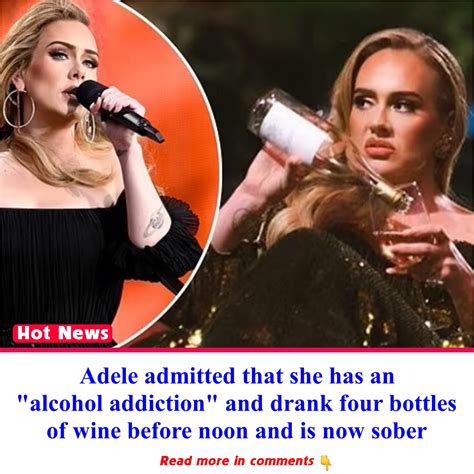 Adele Admitted That She Has An Alcohol Addiction And Drank Four Bottles Of Wine Before Noon