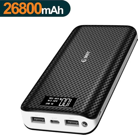 Emnt Portable Charger26800mah Power Bank High Capacity 28a Quick Charge 20 Compact Usb Type C