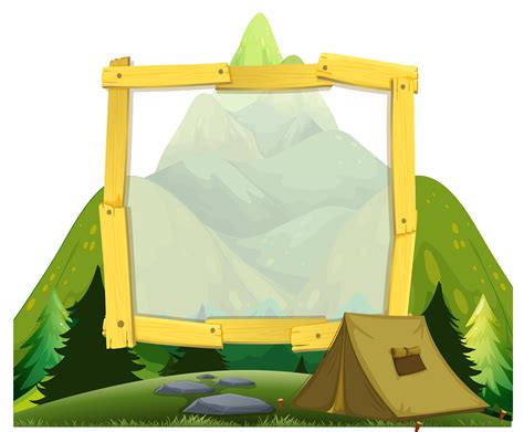 A frame of mountain camping 433414 Vector Art at Vecteezy