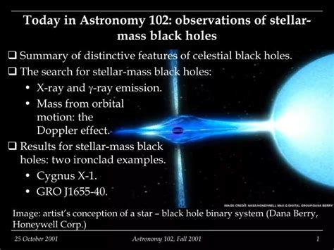 PPT - Today in Astronomy 102: observations of stellar-mass black holes ...