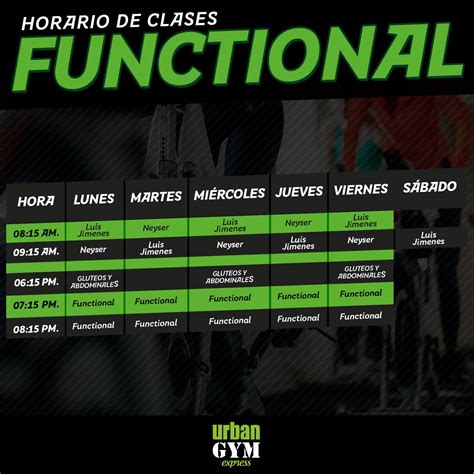 URBAN GYM - 🚨 HORARIOS ACTUALIZADOS 🚨 Sede: Express...