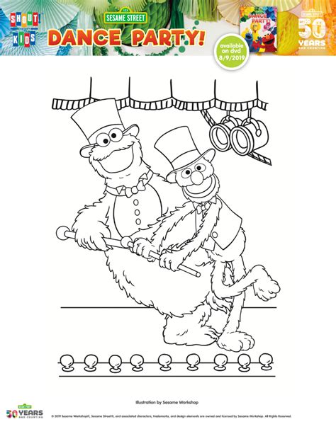 Cookie Monster and Grover Coloring Page - Mama Likes This