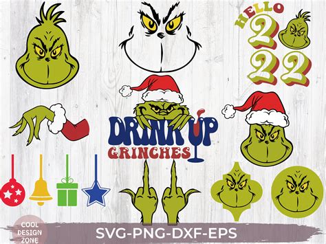 Grinch SVG Bundle Drink Up Grinches Christmas Grinch Grinch Etsy