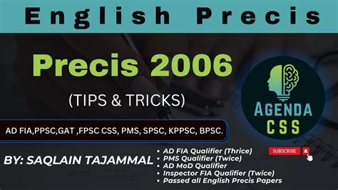 How To Write A Perfect Precis Mastering CSS English Precis 2006