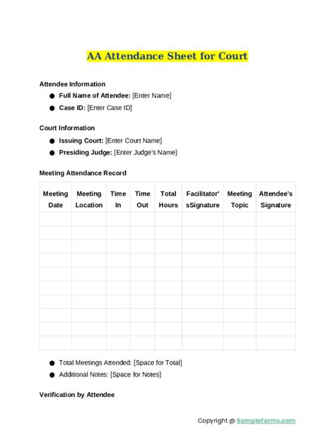 Aa Attendance Sheet Filled Out Fill Online Printable Doc Template Pdffiller