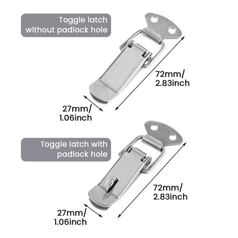 Pcs Durable Toggle Latch Hardware Spring Loaded With Screws Stainless