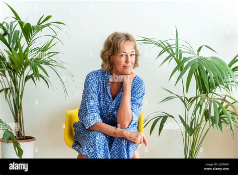 Beautiful Mature Senior Woman At Home Domestic Life And Leisure