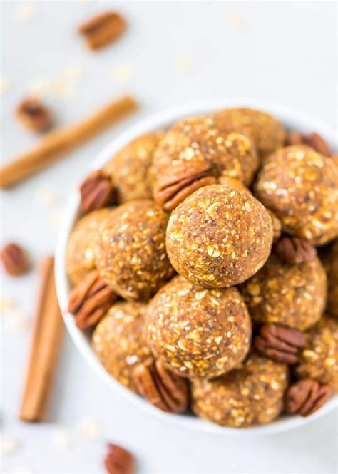 Pumpkin Energy Balls No Bake Bites Wellplated