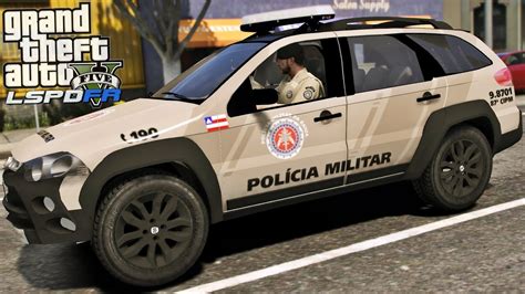 Gta V Pmba Patrulhamento A Fiat Palio Weekend Da Pol Cia Militar