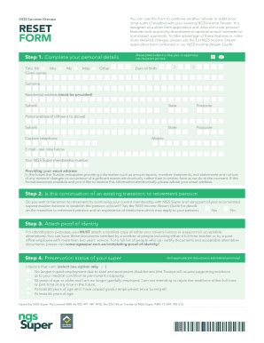 Ngs Income Stream Reset Form Forms Ngs Super Fill And Sign