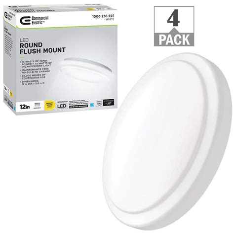 Commercial Electric In Round Led Flush Mount For Pantry Laundry