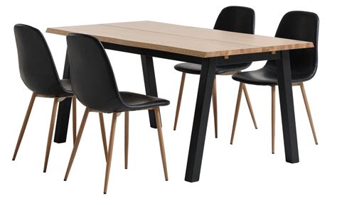 SKOVLUNDE L160 Table Natural Oak 4 JONSTRUP Black Oak JYSK