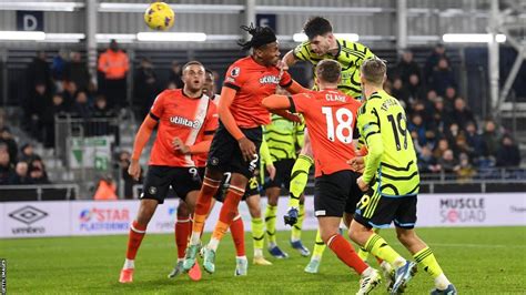 Luton Town Arsenal Last Gasp Declan Rice Goal Snatches Win For