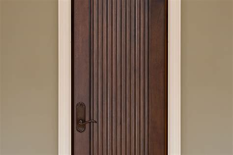 Interior Door Custom Single Solid Wood With Walnut Finish