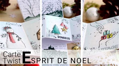 Scrapbooking Tuto carte twist Esprit de Noël YouTube