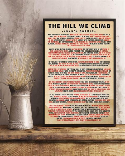 The Hill We Climb Full Poem Printable