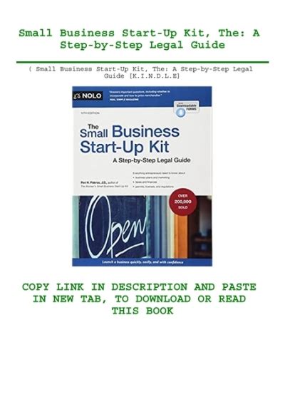 B O O K Small Business Start Up Kit The A Step By Step Legal Guide