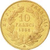 28045 Second Empire 10 Francs or Napoléon III tête laurée 1868 Paris