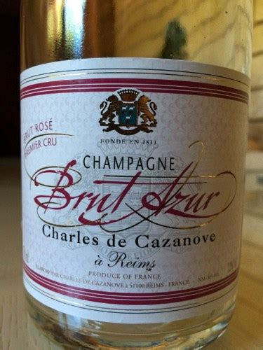 N V Charles De Cazanove Brut Azur Ros Champagne Premier Cru Vivino Us