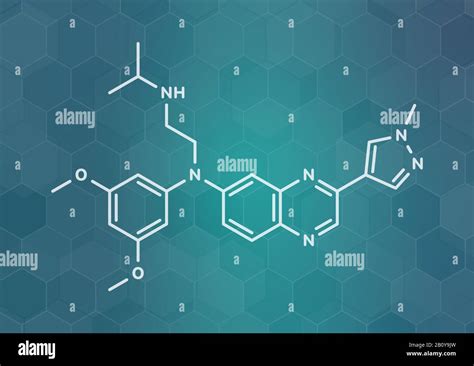 Mol Cula De Medicamento Para El C Ncer De Erdafitinib Ilustraci N