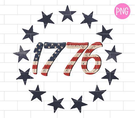 1776 Png Original 13 Stars Patriotic Patriotic 4th Of Etsy