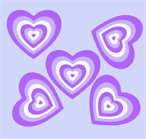 S Purple Love Heart Sticker Removable And Adjustable Y K Etsy