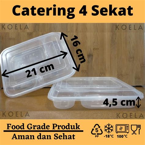 Jual Kotak Makan Plastik Thinwall Sekat Tempat Makan Bento