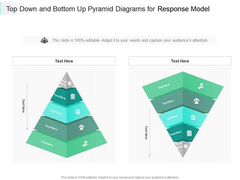 Top Down And Bottom Up Pyramid Diagrams For Response Model Infographic