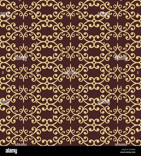 Orient Vector Brown And Golden Classic Pattern Seamless Abstract