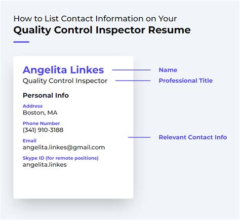 Quality Control Inspector Resume Examples And Templates