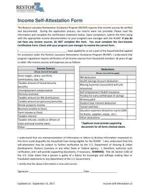 Income Attestation Form Complete With Ease Airslate Signnow